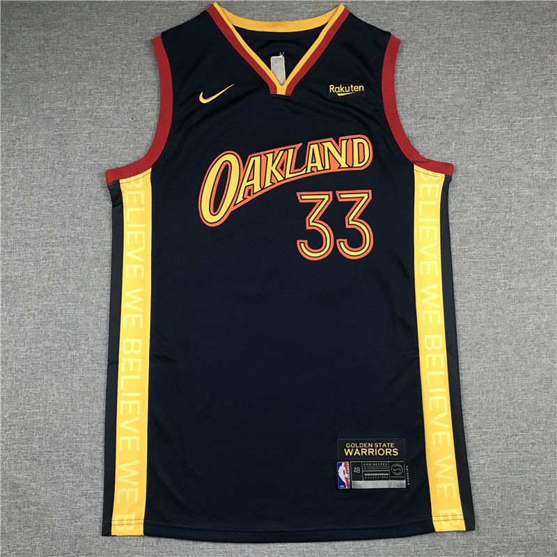 Men Golden State Warriors 33 Wiseman Black 2021 Nike Game NBA Jersey